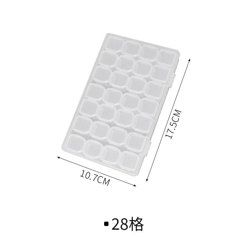 28/56 Grids Storage Box Transparent Jewelry Box Ring Earring Organizer DIY Diamond Painting Kit Rhinestone Beads Storage Case