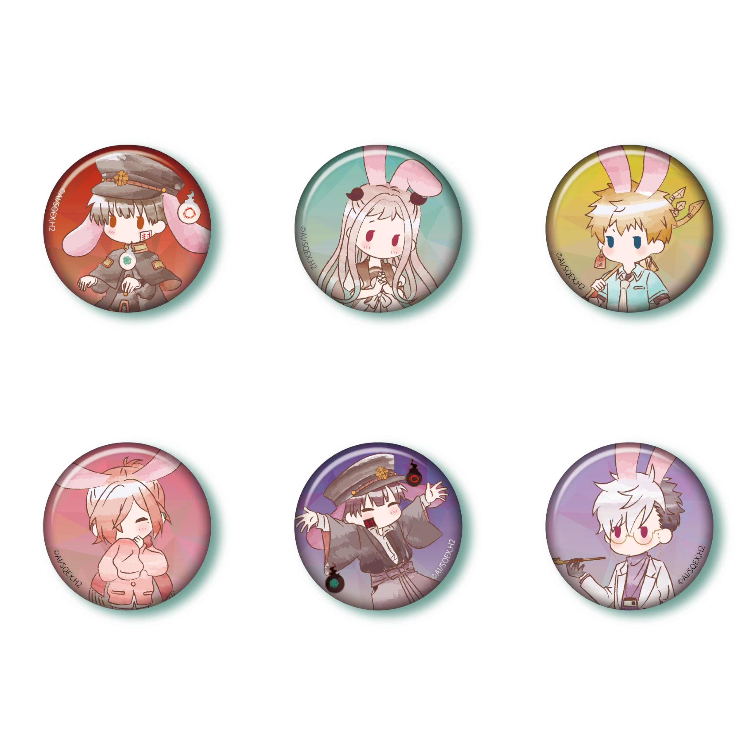 ТВ Аниме «Туалетный мальчик Ханако-кун 2» Ретро Шик Значок-пины Vol.2 Коробка из 6 шт.