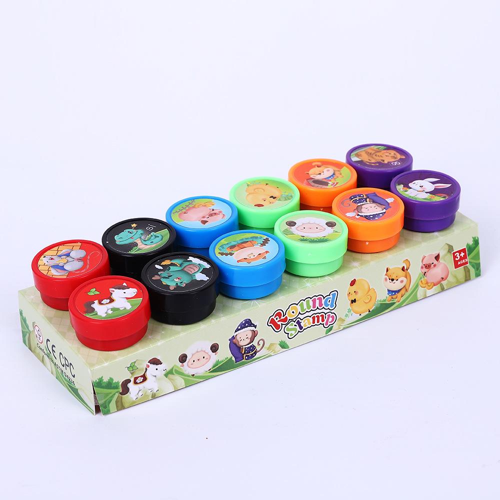 Children's Fun Animal Stamp Set: Valentine's Day & Christmas Edition