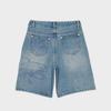 Unisex Summer Retro Letter Print Denim Shorts Simple Streetwear Loose Short Pants Women Men Y2K Jeans