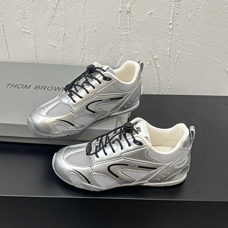 Racing German Training Shoes Women's 2025 Summer New Fashion Versatile Mesh Thick-soled Breathable Runaway Sports Forrest Gump Shoes