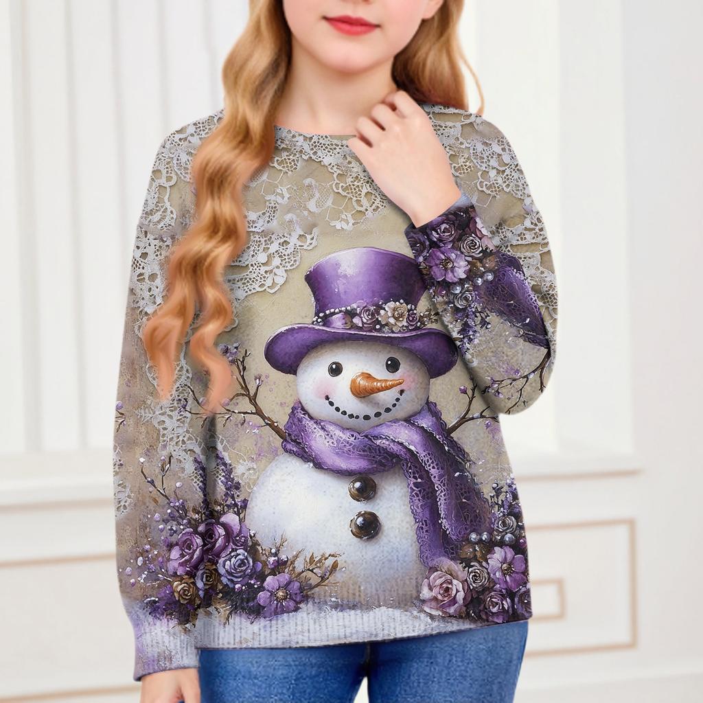 Christmas Day Sweatshirts For Children Boys And Girls Knit Sweater Cute Shirt Fall Crewneck Pullover Tops