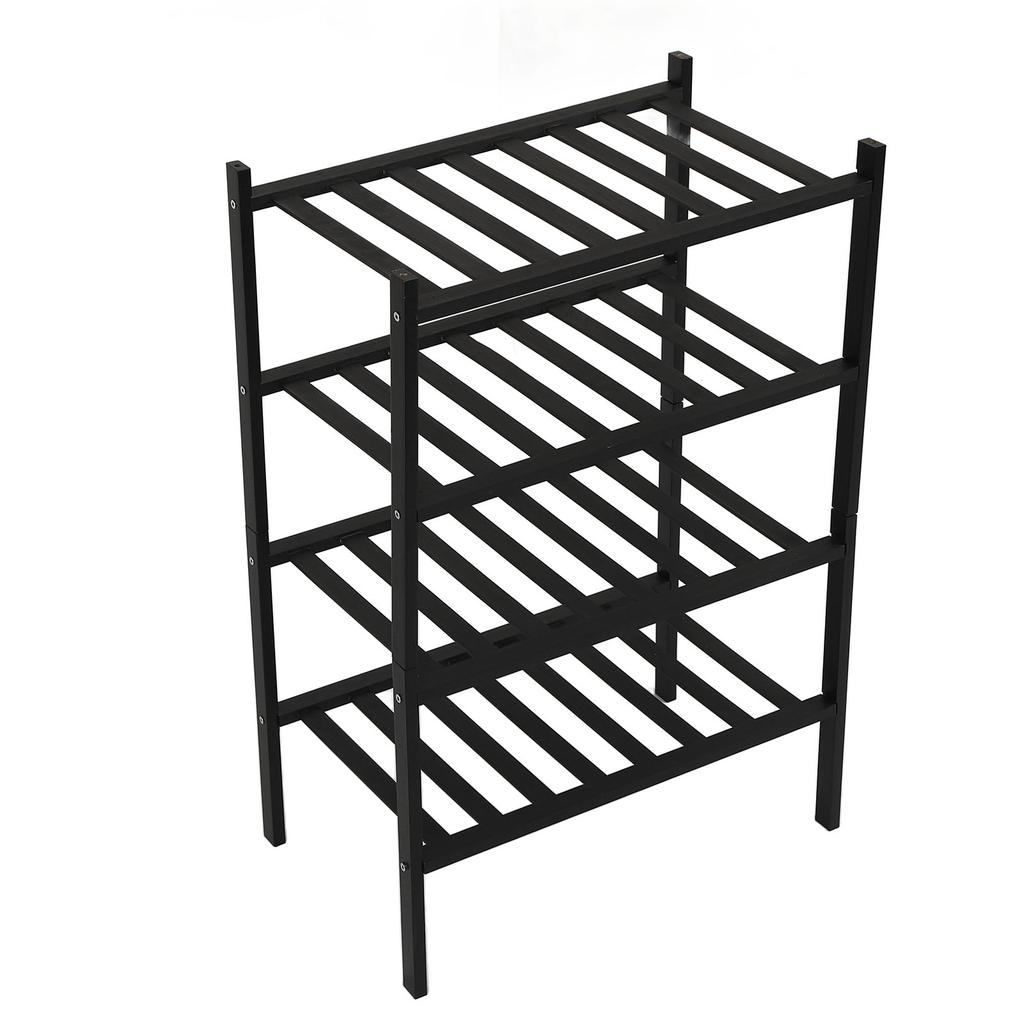 Bamboo Shoe Rack  Able Shoe Shelf Storage   for Closet Entryway Hallway Bathroom Living Room