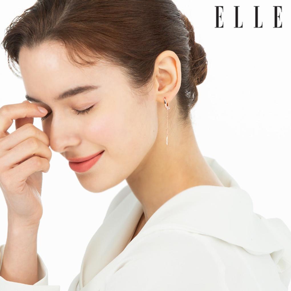 14K Point Chain Earrings (Gold Pin) ELGPEE124