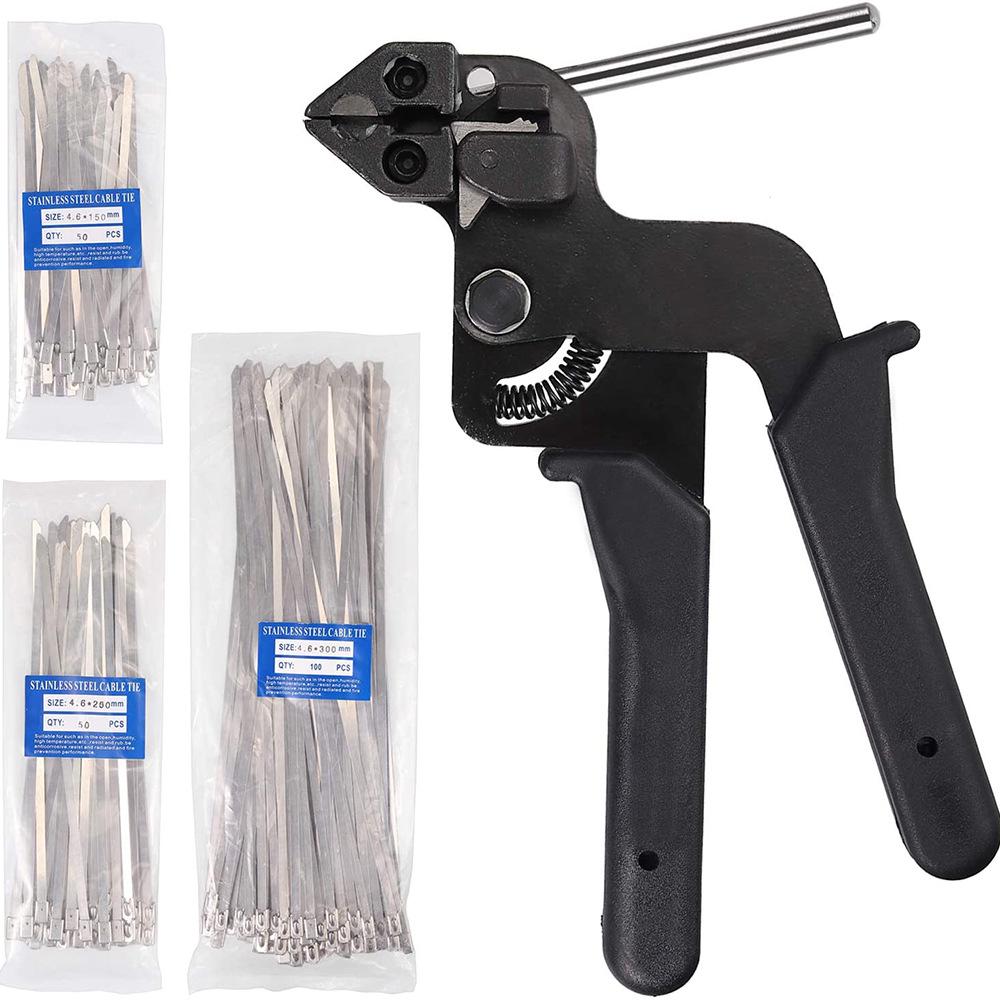 Stainless Steel Cable Tie Pliers - Manual Wire Tie Gun & Band Tensioner