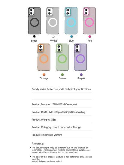 Frosted Magnetic Phone Case for Motorola MOTO Edge 60 Fusion & G86, Cross-border Compatible with S50 & G56.
