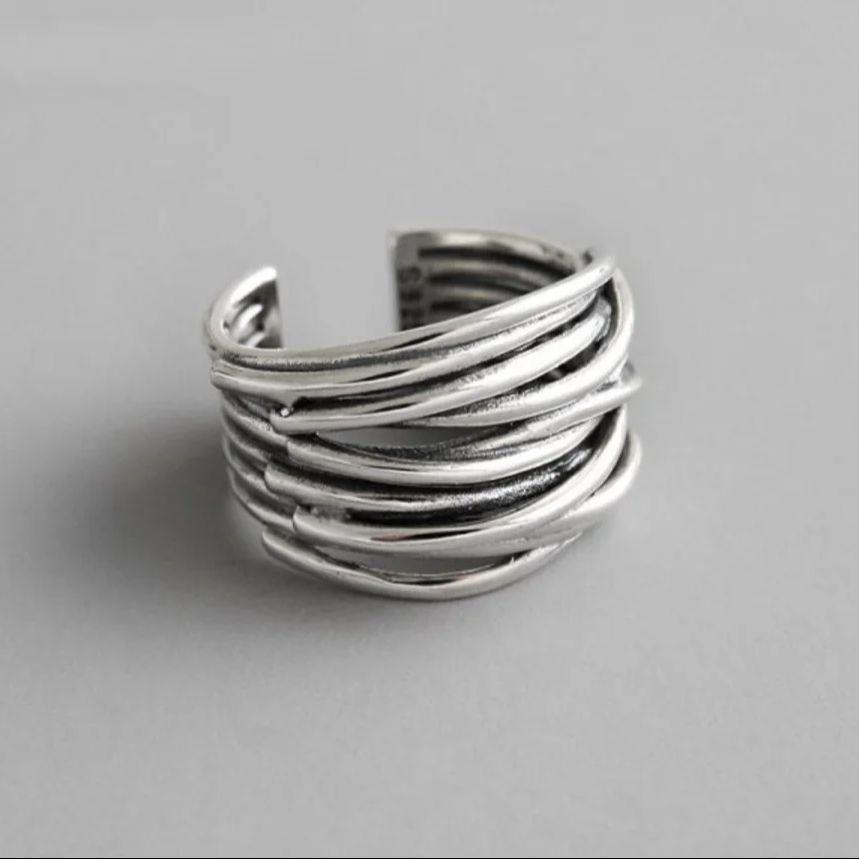 Fashion Silver Color Opening Ring For Women Men Peronality Large Wide Finger Rings Party Jewelry