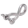 Stainless Steel Twist Shackle Marine Grade 8mm Yacht Boat Twisted Anchor Shackle (M8)