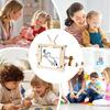Educational STEM Science Toy Wooden DIY Assembly Toy Hand Cranked Animation Machine  For Children