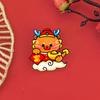 Loong Acrylic Spring Festival Pin Dancing Lion New Year Badge Jewelry Chinese Style Pin  Unisex