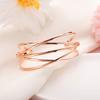 Punk Vintage C-Shaped Opening Bracelets for Women Fashion Simple Cross Layered Metal Cuff Bangle Female Party Daily Jewelry