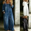 Women'S Fashionable Retro Loose Women'S Casual Denim Jumpsuit