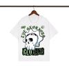 Streetwear Graffiti Farbmatch Buchstabe Kurzarm T-Shirts für Männer und Frauen Rundhalsausschnitt Baumwoll-Tees Oversized Hip Hop Tops
