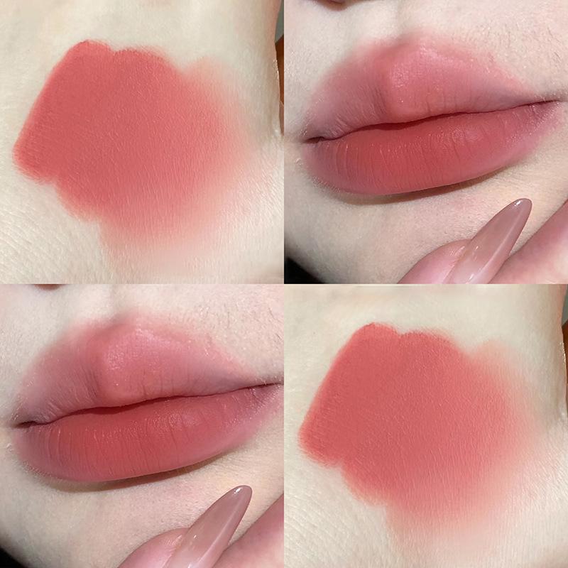 

Водостойкая бархатная помада, легко наносится, стойкая помада, матовый нюдовый кофейный блеск для губ, не отпечатывается на чашке, макияж, тинт для губ, косметика