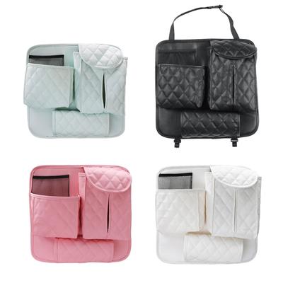 Auto für Sitzlehnenschutz Organizer Leder Taschentuchbox Aufbewahrung mit mehreren Taschen für Kinder Baby