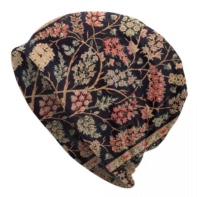 Custom Persian Tree Of Life Rug Skullies Beanies Caps Fashion Winter  Knitting Hat Unisex Adult Antique Bohemian Bonnet Hats