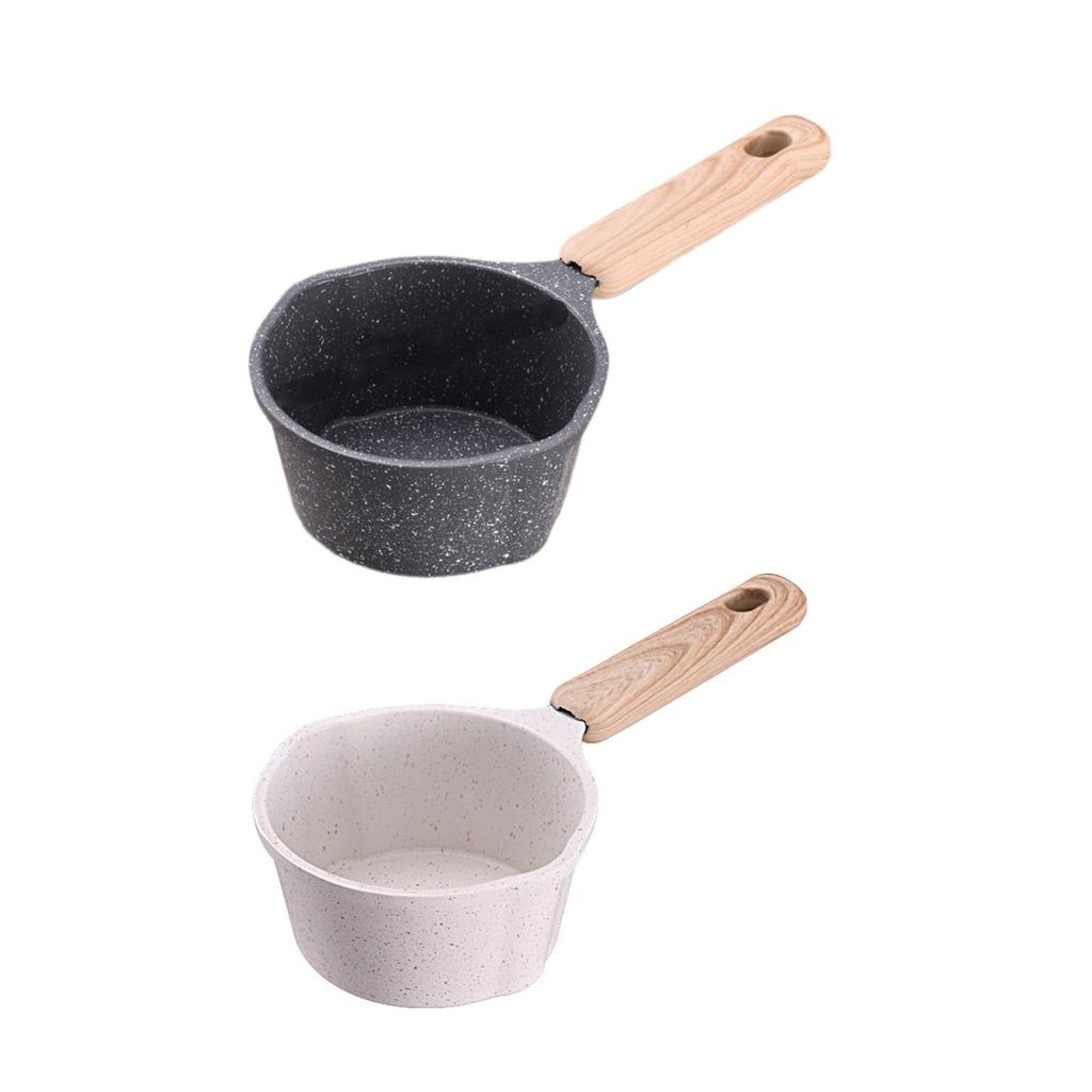 Oil Splashing Pot Stone Coated Pans Non Stick Aluminum Material Small Milk Pan Hot Oil Pot Suitable for Oil Dripping
