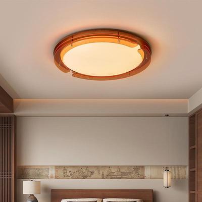 Chinese-Style Corridor Entrance Ceiling Light - French Retro Design In Tea Color for Balcony or Cloakroom