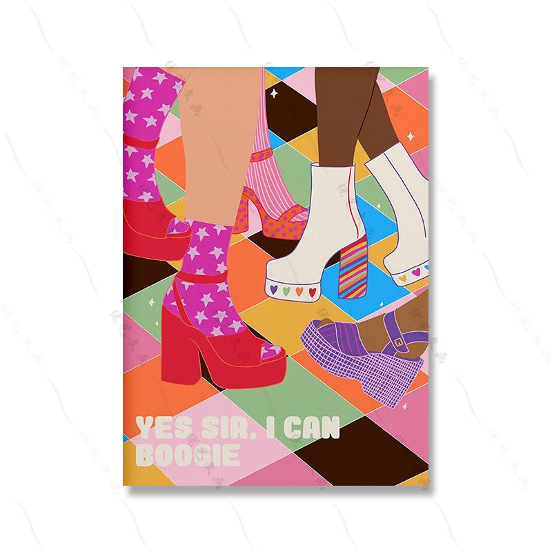 

Мультфильм Абстрактная Ваза Розовый Милый Девушка Танец Плакат Радуга Любовь Феминистское Искусство Печать на Холсте Женский День Подарок Картина Комната Домашний Декор 21x30cm No Framed