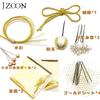 [JZOON] Hair Ornament Gold Leaf Sheet Baby's Breath Mizuhiki Gold Net Japanese Beads Cord Hair Ornament Parts Gold