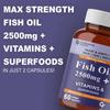 Carbamide Forte Fish Oil 2500 Mg Softgel Capsules For Men And Women With High Strength Omega Support Pack Of 1  60 Capsules Daily Wellness Capsules