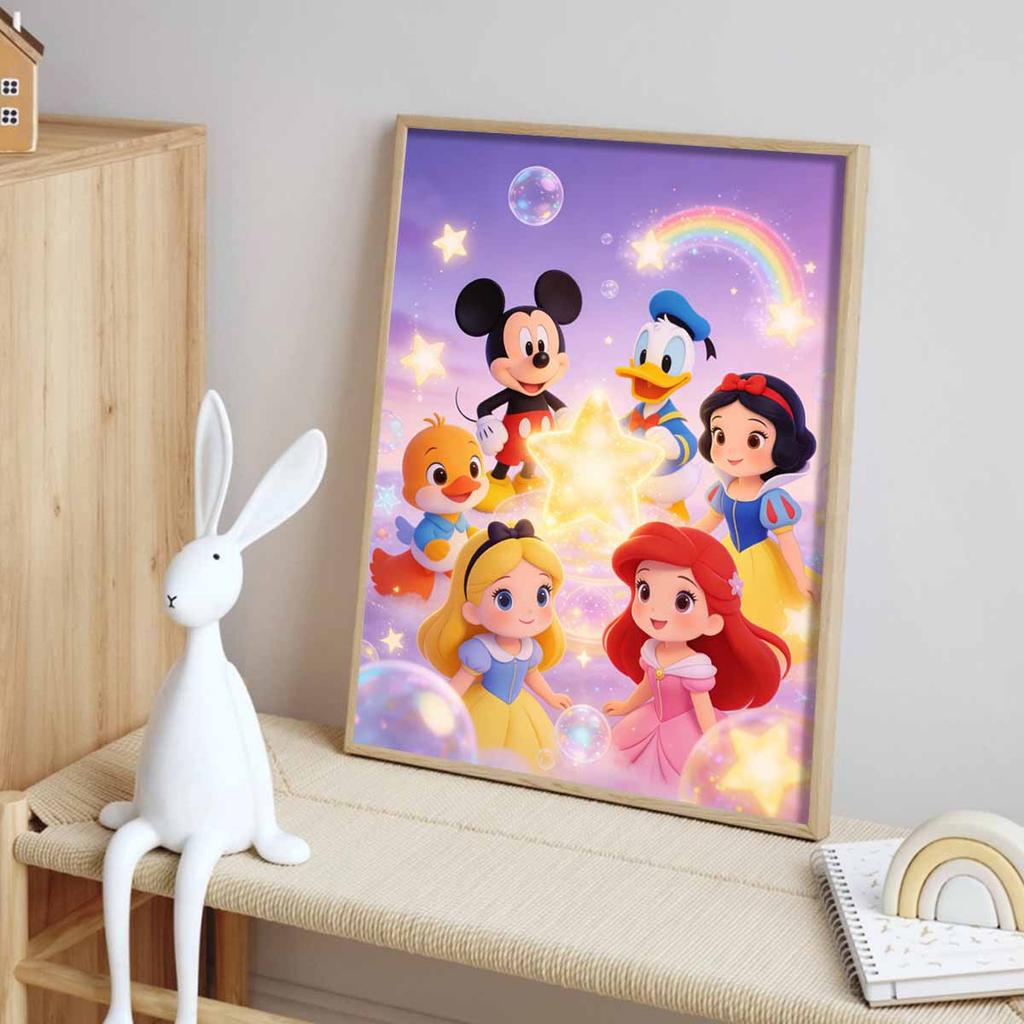 Disney Diamond Art Painting Kit Mickey Donald Snow White Alice Ariel Home Wall Decor Handmade Gift