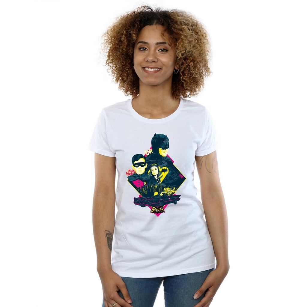 DC Comics Womens/Ladies Batman TV Series Character Pop Art Cotton T-Shirt