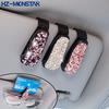 HZ-MONSTAR Glasses Holder for Car Sun Visor, Card Clip, Diamond, Rhinestone, Car Windshield Top Sunshade Part, Sunglasses Holder, Eyeglass Storag