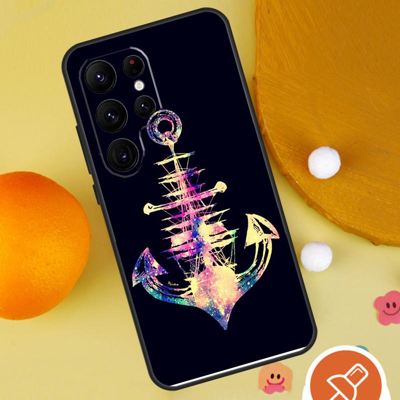 Nautical Anchor Boat Sea Case For Samsung Galaxy S25 Ultra S24 S23 S22 S21 Ultra S9 S10 S20 Plus S24 FE Funda Cover
