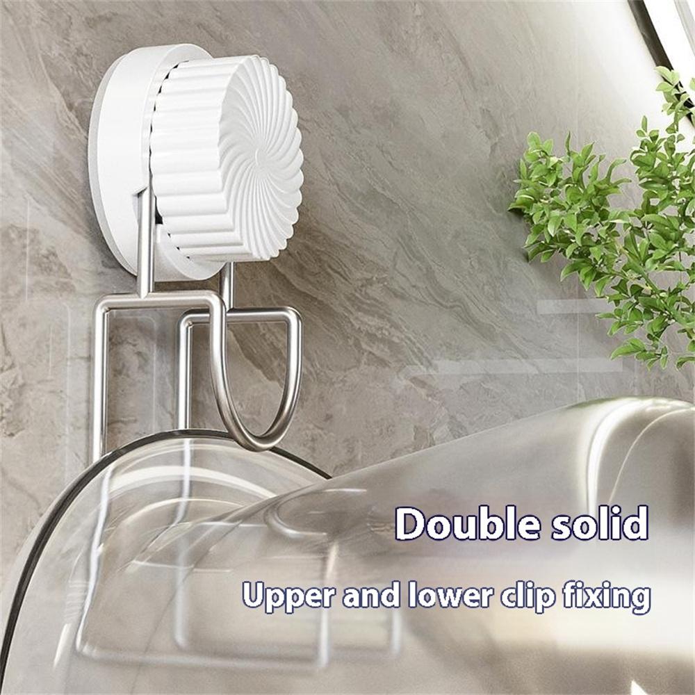 

Suction Cup Wash Basin Holder Iron Art Bathroom Wall Mounted Basin Hanging Hook White