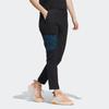 Adidas Pattern Spliced Running Training Straight-Leg Sports Pants Women Bottoms Black HC0277