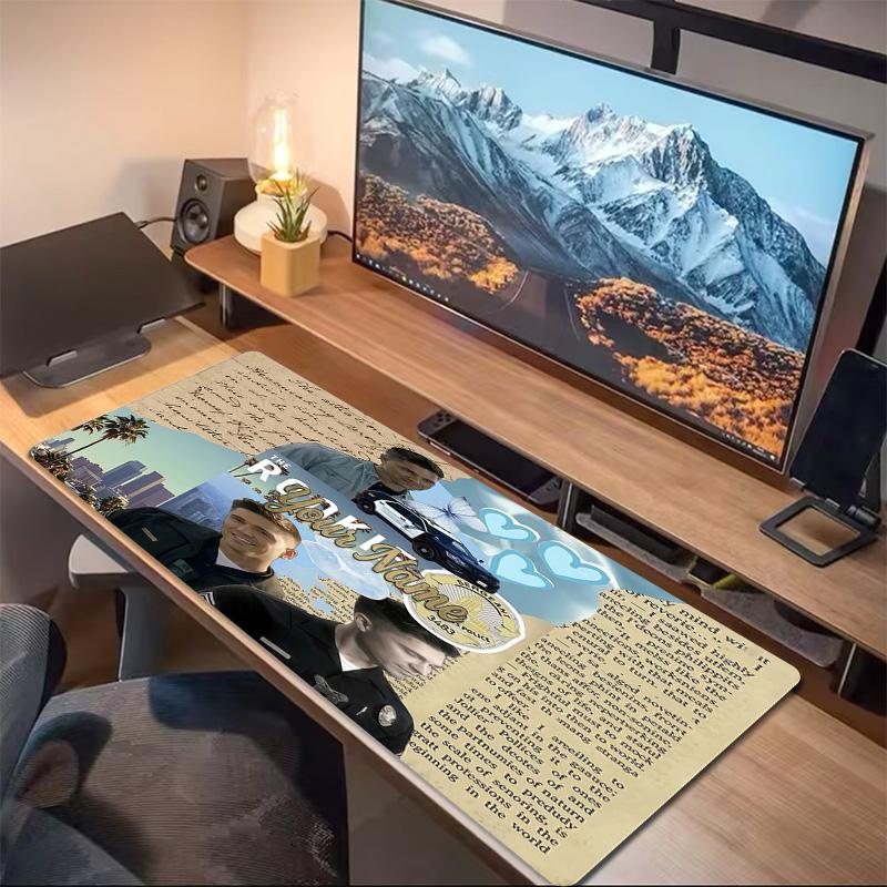 The Rookie Custom Name Large Size Mouse Pad Large Gaming Table Cushion Non-slip Laptop Tablet Big Mousepad XXL Mat Mini PC Playmat With Lock edge