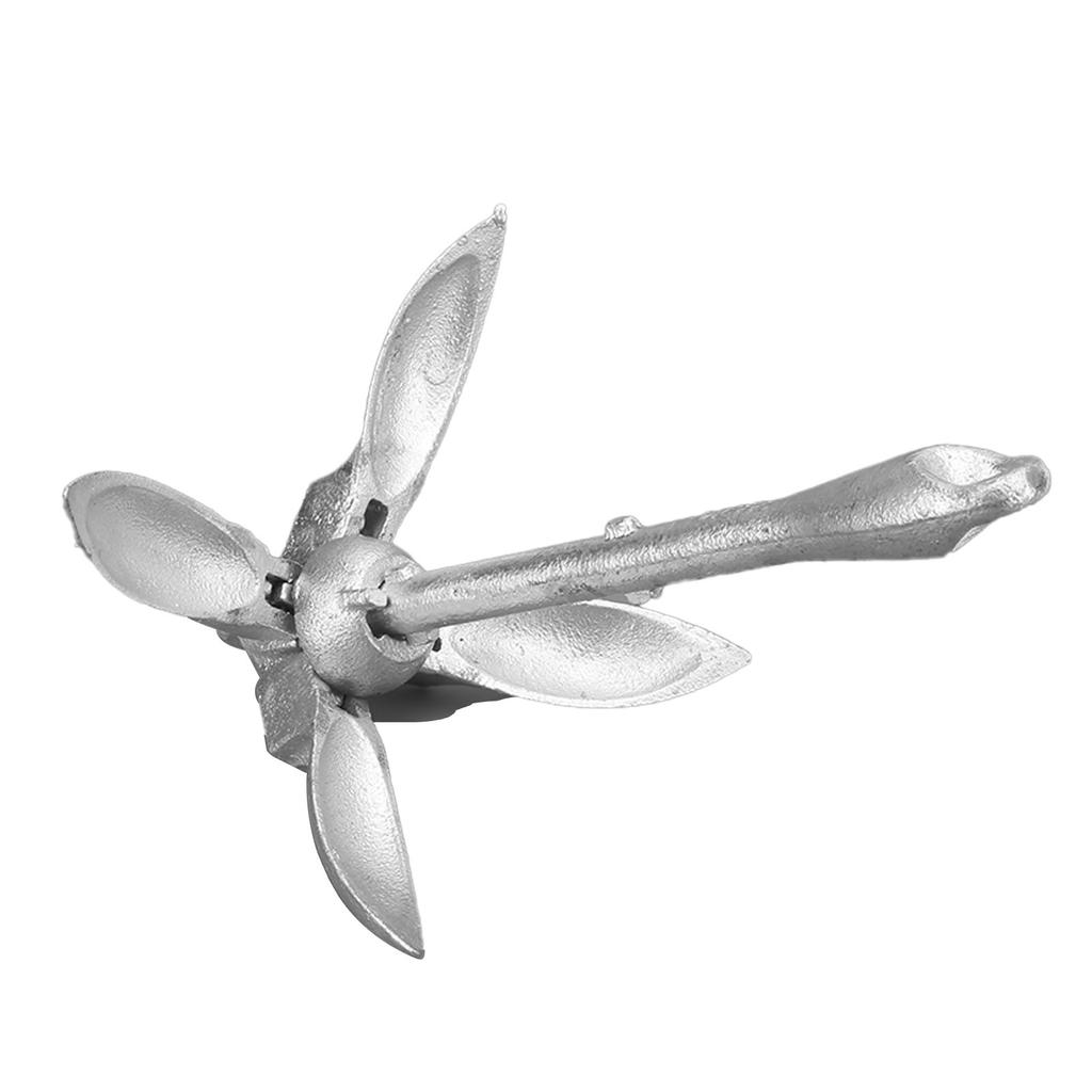3.3lbs Foldable Grapnel Anchor Stainless Steel Galvanized for Marine Boat Yacht Rafts Canoes Kayaks