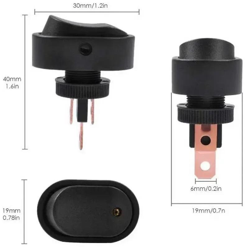 5 X 12V 30Amp 30A Heavy Duty Blue LED OFF/ON Rocker Toggle Switch Car Boat  Blue LED Switch FOr Car Auto Boat Marine LED Switch