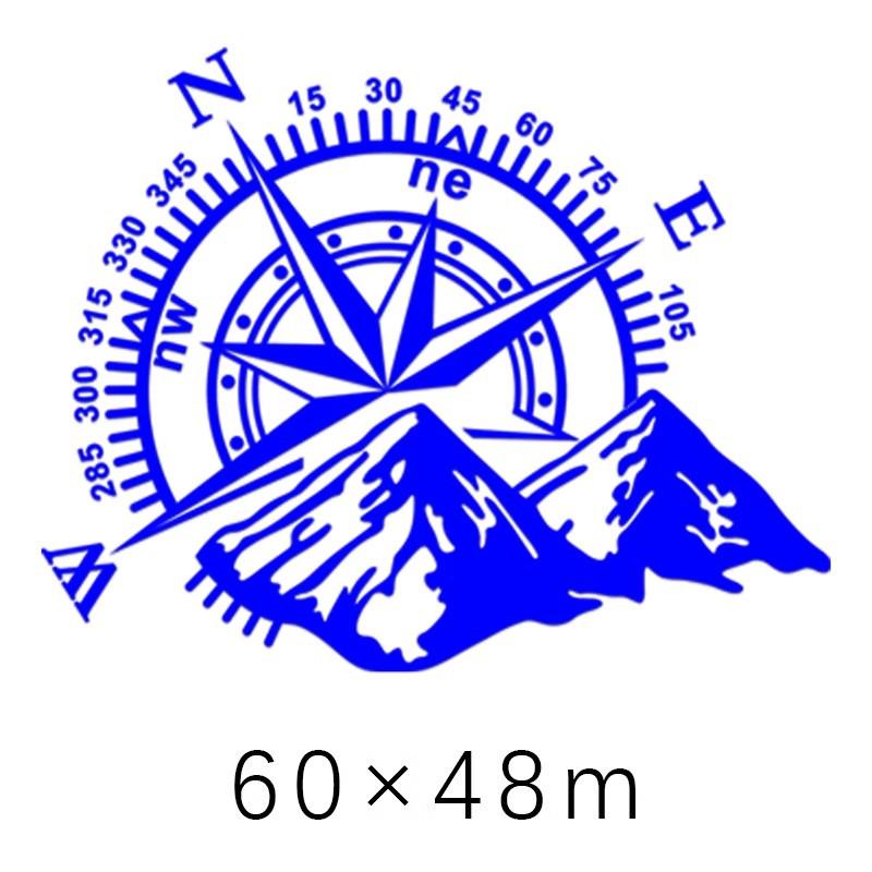 Mountain Compass Navigation Car Door Body Decal Sticker