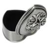 Zinc Alloy Heart Shape Jewelry Box Antique Heart Shape Rose Trinket Box Vintage Trinket Organizer