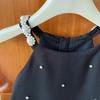 Summer Girls Black Princess Camisole Dress Stylish And Cute Sleeveless Party Gown For Kids Fashionable Children Clothing