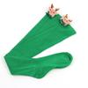Women Cartoon Plush Elk Bowknot Striped Over Knee Long Socks Thigh High Stockings for Christmas Cosplay Costume Hosiery