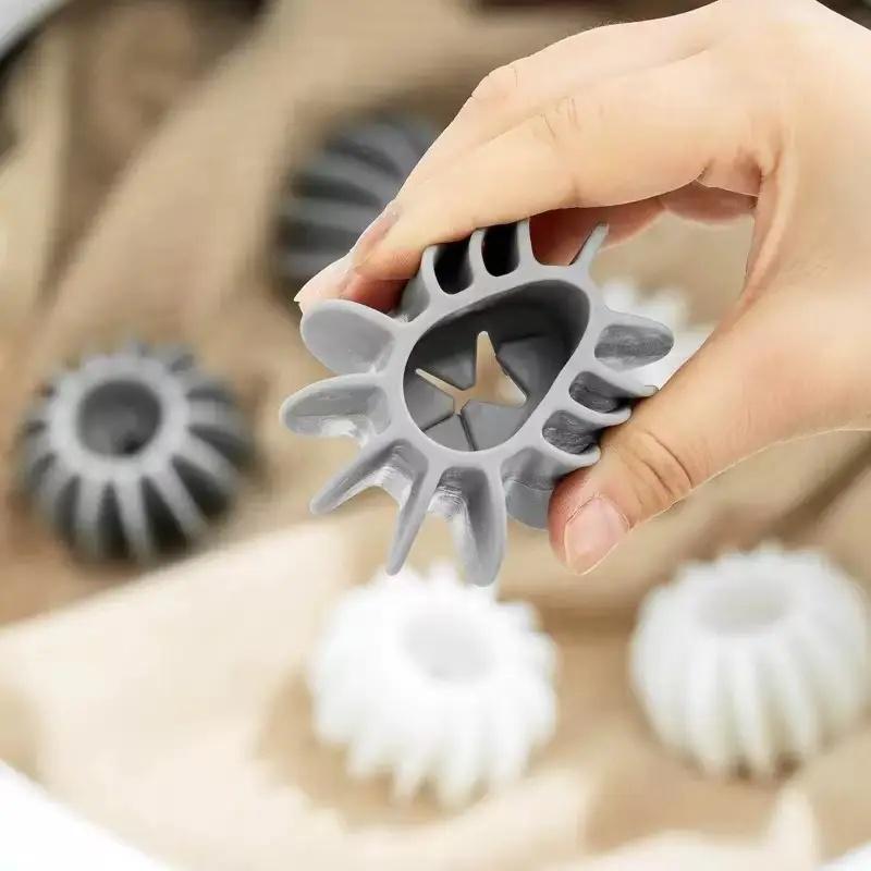 5/10 Stück Wiederverwendbare Silikon-Wäschebälle Anti-Verwicklung Weiche Waschmaschinenbälle für Glatte Knitterfreie Kleidung Reinigungsbälle