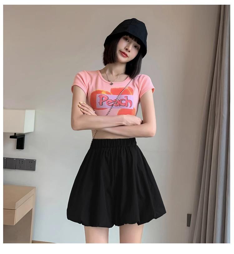 Women's 2024 Autumn Wide-Leg Elastic Waist Bloomers - Slim, Loose, Pumpkin Casual Shorts