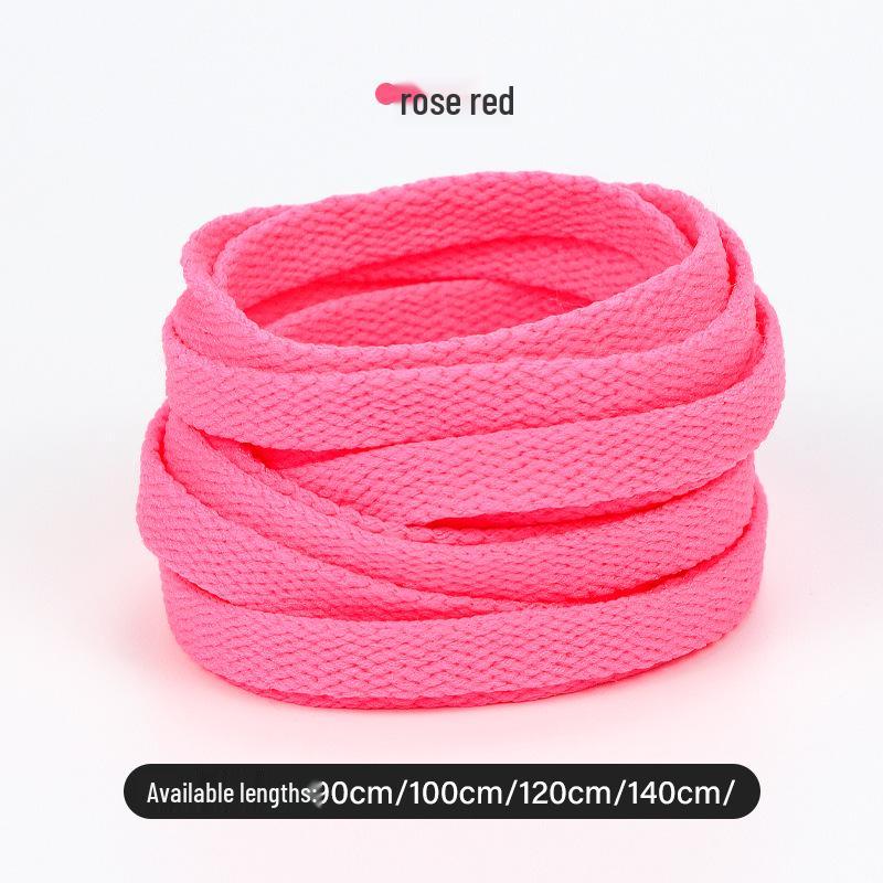 Colorful Polyester Flat Shoelaces for High-Top Canvas Sports Shoes