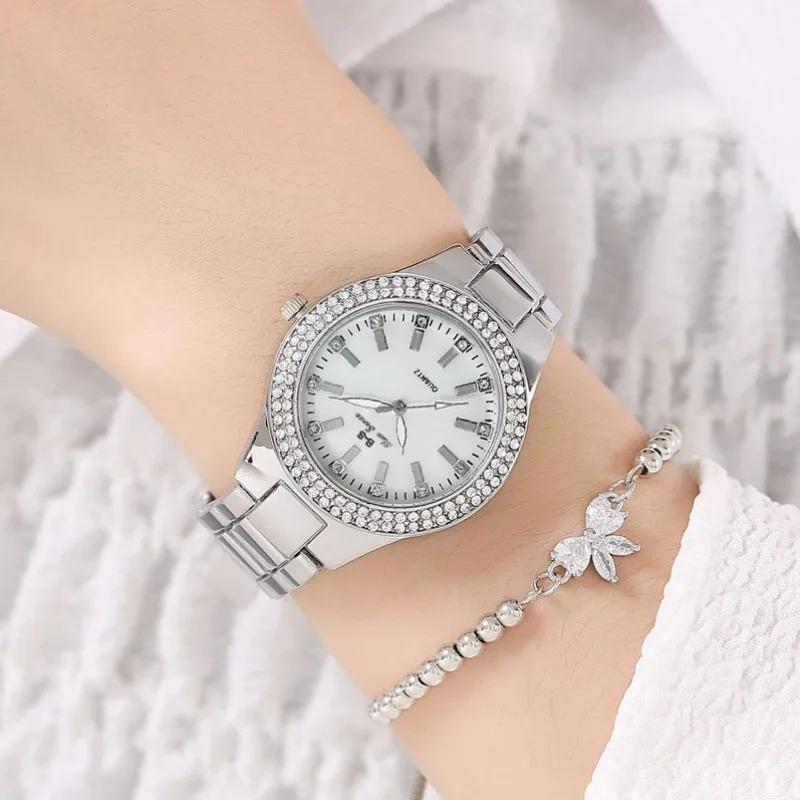 Fashion Ladies Wrist Watches Dress Gold Watch Woman Crystal Diamond Watches Stainless Steel Silver Clock Women Montre Femme