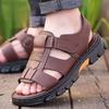 Men's 2025 Summer Sandals: Wear-Resistant, Non-Slip, Thick-Soled Beach & Driving Water-Friendly Plus Size Slippers