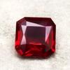 Natural 22 Ct Burmese Ruby Certified Blood Red Asscher Cut Loose Gemstone
