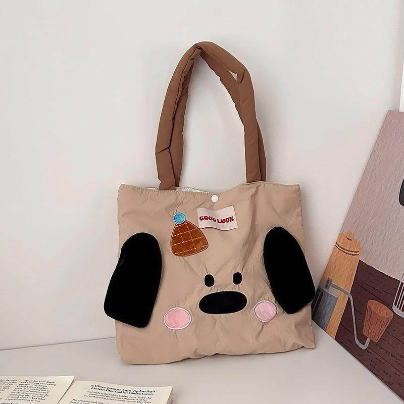 Cute Animal Tote Shoulder Bag Large Capacity Handbag Women'S  Commuter Bag Portable Travel Storage Bag Girly Heart Gifts