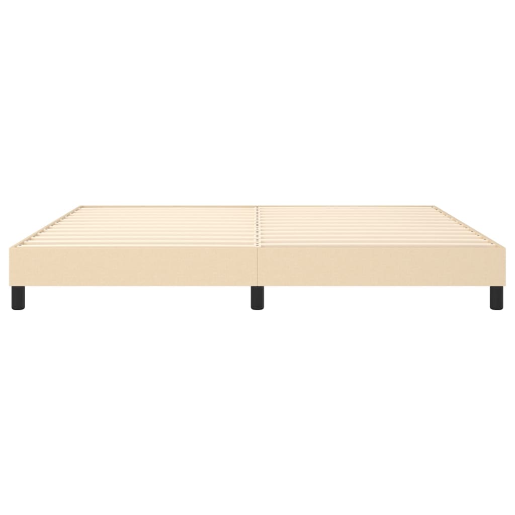 Vidaxl Bed Frame Without Mattress, Cream, 200X200 Cm, Upholstered