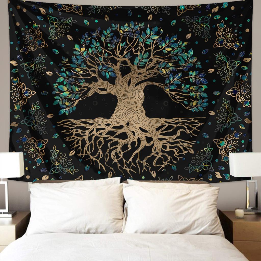 1Pc Universe Life Tree Tapestry, Dreamy Tree Background Cloth, Suitable For Living Rooms, Bedrooms, Dormitories, And Home Decora