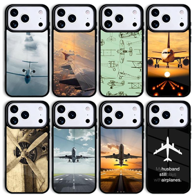 Aircraft Airplane Plane fly travel cloud Mobile Phone Case for IPhone 17 AIR 16pro Max 15 14 13 12 11 Bumper Cover