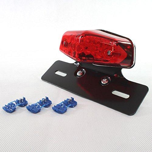Universal Lucas LED tail lamp, red lens, black bracket