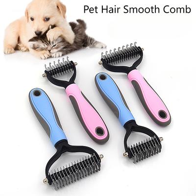 Professional Pet Grooming Comb for Dogs and Cats - Double Sided Brush for Removing Tangles, Mats and Loose Hair